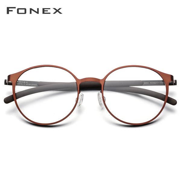 fonex alloy optical prescription glasses men retro round myopia eyeglasses frame women 2019 metal full rim screwless eyewear 984, Black
fonex alloy optical prescription glasses men retro round myopia eyeglasses frame women 2019 metal full rim screwless eyewear 984, Black
