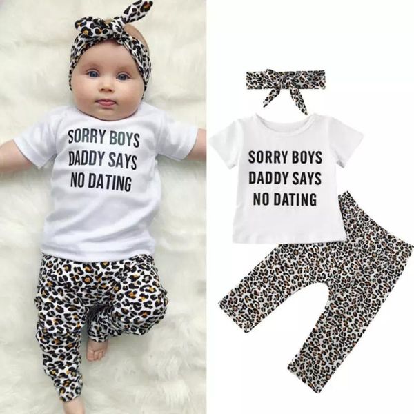 girls clothes baby summer clothes short sleeve letter round collar jacket leopard print trousers roupas infantis menina#y2, White
girls clothes baby summer clothes short sleeve letter round collar jacket leopard print trousers roupas infantis menina#y2, White