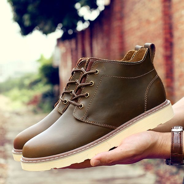 spring autumn ankle men boots comfortable casual leather shoes brand designer men working boot wearable outdoor man desert boots, Black
spring autumn ankle men boots comfortable casual leather shoes brand designer men working boot wearable outdoor man desert boots, Black