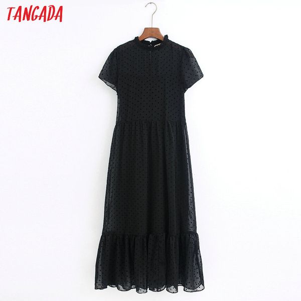 party dresses tangada 2021 fashion women dots black dress ruffles collar short sleeve ladies elegant midi vestidos 6z38, White;black
party dresses tangada 2021 fashion women dots black dress ruffles collar short sleeve ladies elegant midi vestidos 6z38, White;black