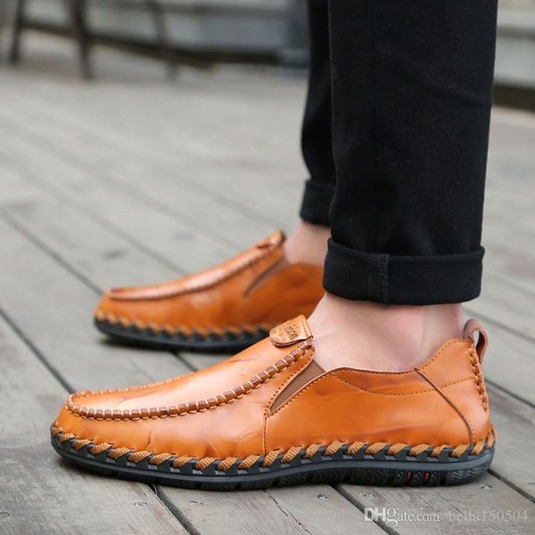 genuine leather male shoes suede loafer official shoes gentle mens travel walk shoe casual comfort breath shoes for men brand design, Black
genuine leather male shoes suede loafer official shoes gentle mens travel walk shoe casual comfort breath shoes for men brand design, Black
