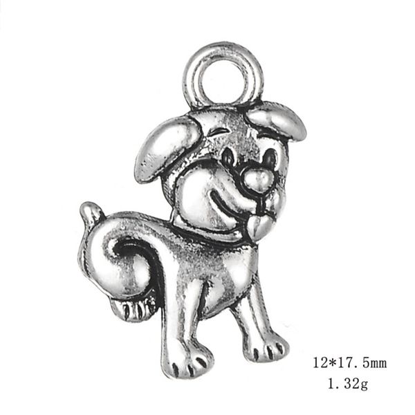 antique silver cute dog pendant animal charms for handmade jewelry bracelets necklace making diy accessories 50pcs, Bronze;silver
antique silver cute dog pendant animal charms for handmade jewelry bracelets necklace making diy accessories 50pcs, Bronze;silver
