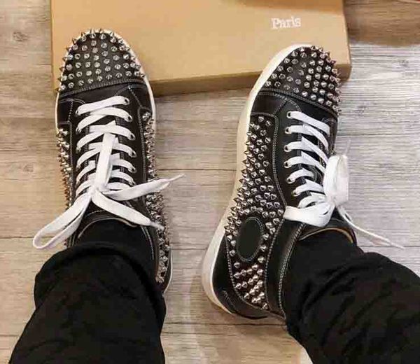 2019 designer brand studded spikes flats shoes red bottom shoes for mens women party lovers genuine leather sneakers 35-46 ing, Black
2019 designer brand studded spikes flats shoes red bottom shoes for mens women party lovers genuine leather sneakers 35-46 ing, Black
