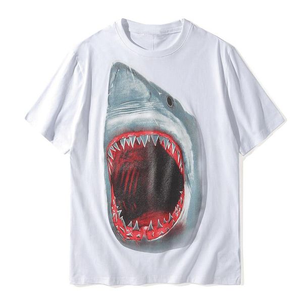 19ss luxury mens designer t shirt men women couples fashion casual short sleeve mens shark printing round neck black white tees, White;black
19ss luxury mens designer t shirt men women couples fashion casual short sleeve mens shark printing round neck black white tees, White;black