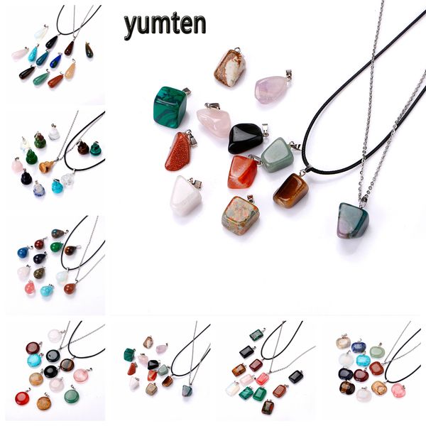 yumten irregular gemstone charms love charm necklace jade stone rope chain natural crystal pendant jewelry making accessories, Blue;slivery
yumten irregular gemstone charms love charm necklace jade stone rope chain natural crystal pendant jewelry making accessories, Blue;slivery