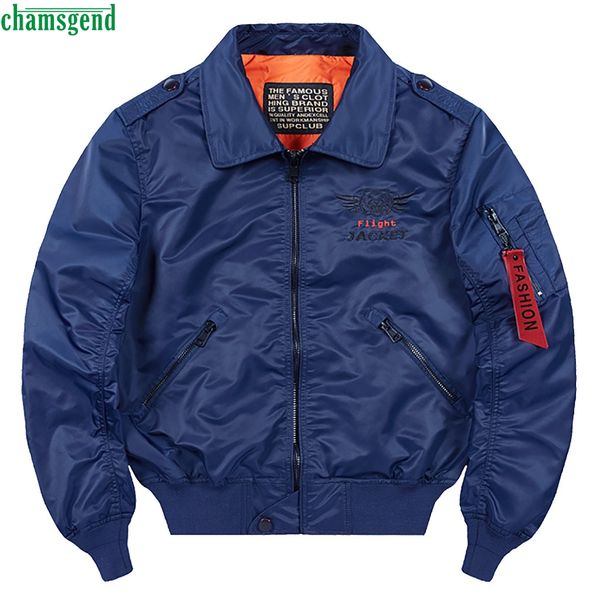 chamsgend turn-down collar men's bomber jacket solid color casual plus size outdoor sports jacket fashion chaqueta de bombardero, Black;brown
chamsgend turn-down collar men's bomber jacket solid color casual plus size outdoor sports jacket fashion chaqueta de bombardero, Black;brown