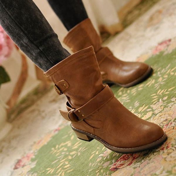 2019 solid color comfortable motorcycle boots women boots buckle strap casual shoes woman zapatos de mujer winter women boots ly191224, Black
2019 solid color comfortable motorcycle boots women boots buckle strap casual shoes woman zapatos de mujer winter women boots ly191224, Black