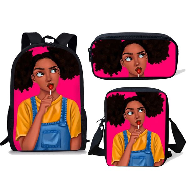 noisydesigns 3pcs kids school bags black girl magic afro lady printing children backpack teenager mochila escolar plecak szkolny
noisydesigns 3pcs kids school bags black girl magic afro lady printing children backpack teenager mochila escolar plecak szkolny