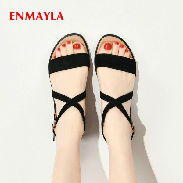 sandals enmayla cow suede basic casual buckle strap flat fashion cover heel women 2021 shoes designers, Black
sandals enmayla cow suede basic casual buckle strap flat fashion cover heel women 2021 shoes designers, Black