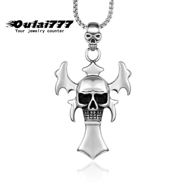 pendant necklaces stainless steel mens necklace pendants wing skull silver jewelry on the neck steampunk male accessories wholesale gifts fo
pendant necklaces stainless steel mens necklace pendants wing skull silver jewelry on the neck steampunk male accessories wholesale gifts fo