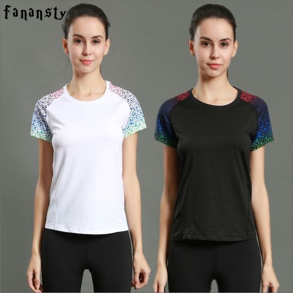 dry quick gym yoga t shirt tights women's sport tees for running gym fitness short sleeve workout clothes for women, White;red
dry quick gym yoga t shirt tights women's sport tees for running gym fitness short sleeve workout clothes for women, White;red