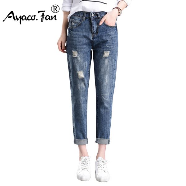 2019 new loose smile cuffs harem pants vintage women jeans blue ankle-length pants lady student boyfriend trousers for summer
2019 new loose smile cuffs harem pants vintage women jeans blue ankle-length pants lady student boyfriend trousers for summer