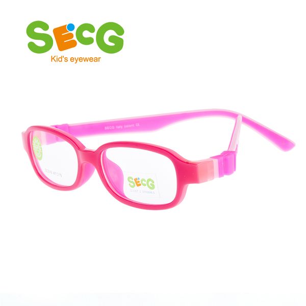 

secg ultralight soft kids frame optical glasses frame detachable children hyperopia myopia glasses rubber silicone spectacles, Silver