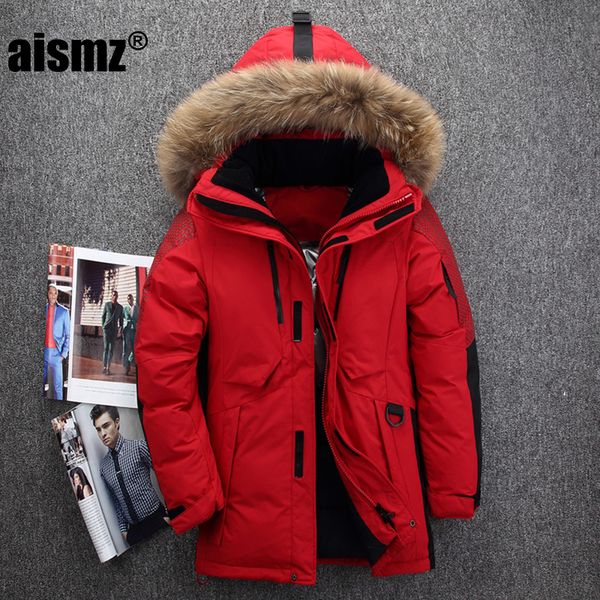 aismz -40 degree cold resistant russia winter jacket men genuine fur collar thick warm white duck down men's coat, Black
aismz -40 degree cold resistant russia winter jacket men genuine fur collar thick warm white duck down men's coat, Black