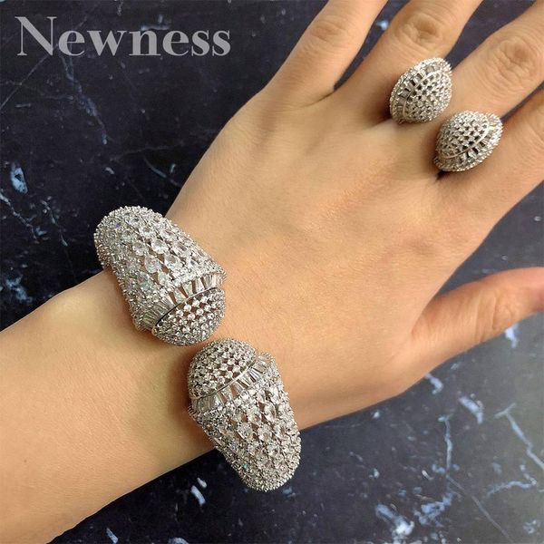 newness 2019 charms cubic zircon all over full bangle ring 2pcs jewelry sets for women brand nigerian dubai wedding jewelry set, Silver
newness 2019 charms cubic zircon all over full bangle ring 2pcs jewelry sets for women brand nigerian dubai wedding jewelry set, Silver