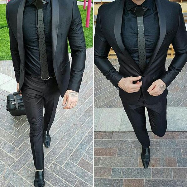black shawl lapel men suits for wedding man business suits one button groom tuxedos 2piece (coat+pants) slim fit costume homme prom party, Black;gray
black shawl lapel men suits for wedding man business suits one button groom tuxedos 2piece (coat+pants) slim fit costume homme prom party, Black;gray