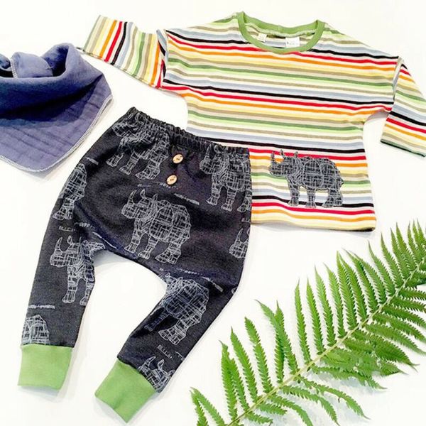 newborn kid baby boy girl colored striped rhinoceros cotton clothes set for autumn jumpsuit romper t-shirt pants outfit, Pink;blue
newborn kid baby boy girl colored striped rhinoceros cotton clothes set for autumn jumpsuit romper t-shirt pants outfit, Pink;blue