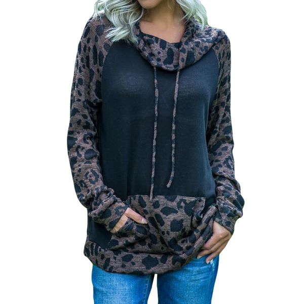 hxroolr blouse women sweatshirt long sleeve leopard print drawstring hoodie with pocket sweatshirt pullover hip hop d1, Black
hxroolr blouse women sweatshirt long sleeve leopard print drawstring hoodie with pocket sweatshirt pullover hip hop d1, Black