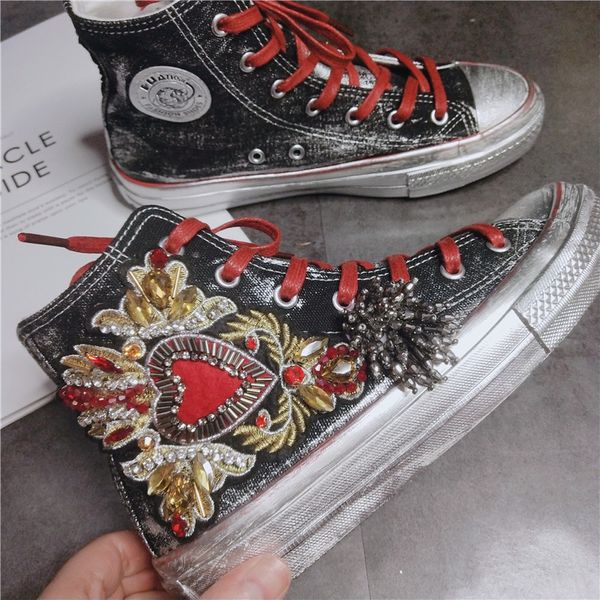 jellyfond classic canvas shoes women sneakers ladies lace-up platform crystal fashion casual ladies shoes women causal, Black
jellyfond classic canvas shoes women sneakers ladies lace-up platform crystal fashion casual ladies shoes women causal, Black