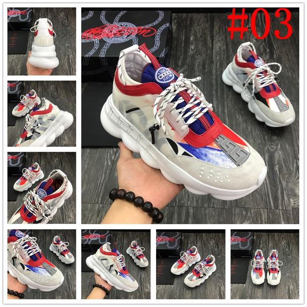 2019 new chain reaction casual designer sneakers sport fashion casual shoes trainer lightweight link-embossed sole with dust bag size 36-45, Black 
2019 new chain reaction casual designer sneakers sport fashion casual shoes trainer lightweight link-embossed sole with dust bag size 36-45, Black