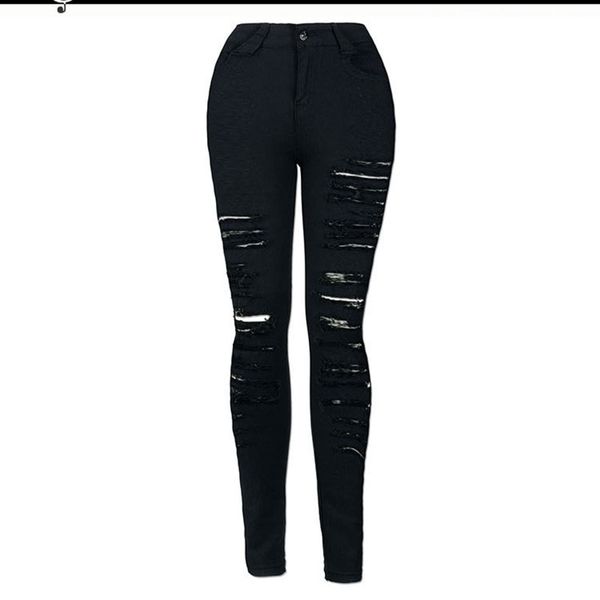 fashion ripped jeans high waist skinny jeans destroyed women call european and american cool, Blue
fashion ripped jeans high waist skinny jeans destroyed women call european and american cool, Blue