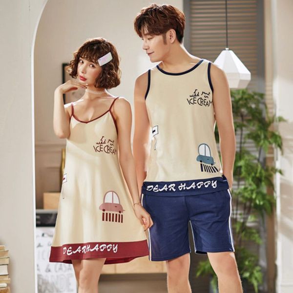 2020 summer couple 100% cotton home dress spaghetti strap nightgowns for women sleepwear night dress nightdress men home clothes, Black;red
2020 summer couple 100% cotton home dress spaghetti strap nightgowns for women sleepwear night dress nightdress men home clothes, Black;red