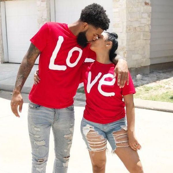 fashion summer short sleeve clothes for couple love letter printed casual t shirt red round neck t-shirt camiseta mujer, White
fashion summer short sleeve clothes for couple love letter printed casual t shirt red round neck t-shirt camiseta mujer, White