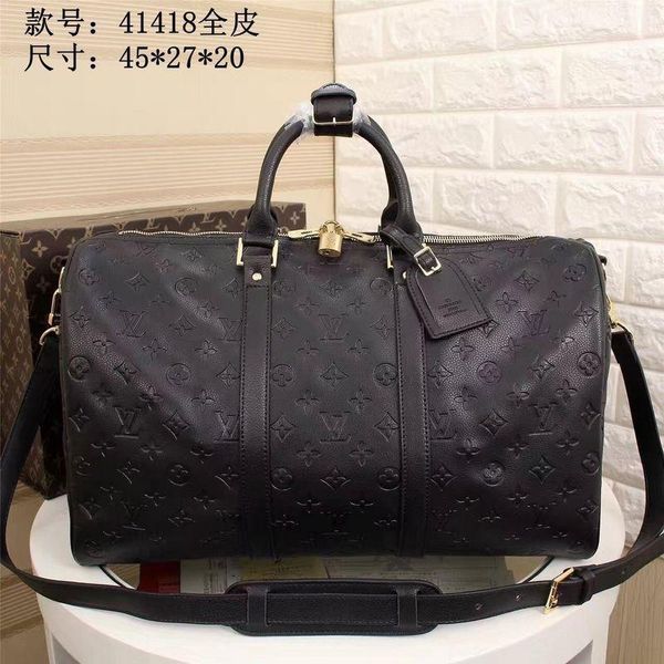 

New Fashion Men Women Travel Bag Duffle Bag Brand Designer Luggage Handbags Large Capacity Sport Bag 45*27*20cm 41418-pi