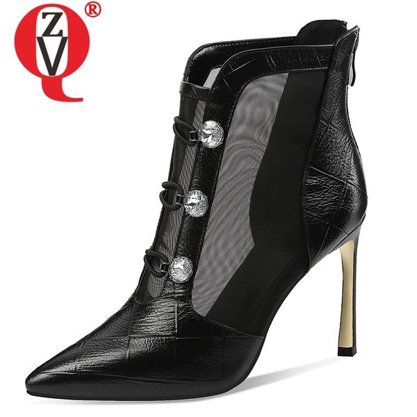 zvq spring new fashion women boots outside super high heels pointed toe genuine leather party women shoes drop shipping, Black
zvq spring new fashion women boots outside super high heels pointed toe genuine leather party women shoes drop shipping, Black