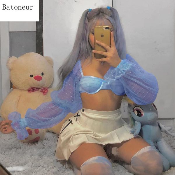 fashion women summer mesh see through t shirt puff sleeve ultrashort slim wild casual 2019 new, White
fashion women summer mesh see through t shirt puff sleeve ultrashort slim wild casual 2019 new, White