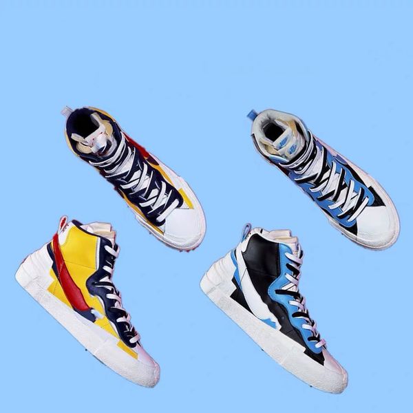 drop ship authentic sacai x mid blazer yellow varsity red maize white blue men basketball shoes sports sneakers 112512, Black
drop ship authentic sacai x mid blazer yellow varsity red maize white blue men basketball shoes sports sneakers 112512, Black