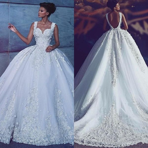 dubai luxury ball gown wedding dresses 2020 with 3d flowers beading sweetheart spaghetti strap wedding gowns court train bridal ball gown, White
dubai luxury ball gown wedding dresses 2020 with 3d flowers beading sweetheart spaghetti strap wedding gowns court train bridal ball gown, White