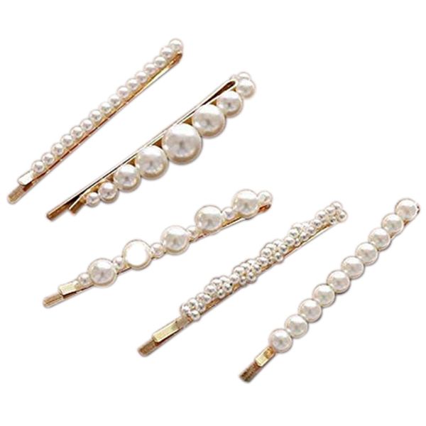 5pcs pearl hair clips hairpins for women lady girls faux pearl hair barrettes bobby pins decorative wedding bridal access, Golden;white
5pcs pearl hair clips hairpins for women lady girls faux pearl hair barrettes bobby pins decorative wedding bridal access, Golden;white