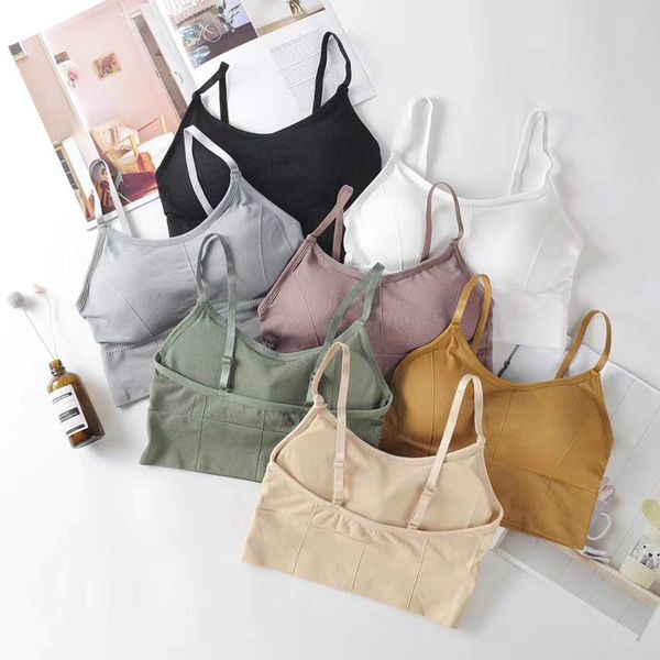 women yoga tank crop seamless underwear female crop lingerie intimates padded camisole women yoga shirt, White;red
women yoga tank crop seamless underwear female crop lingerie intimates padded camisole women yoga shirt, White;red