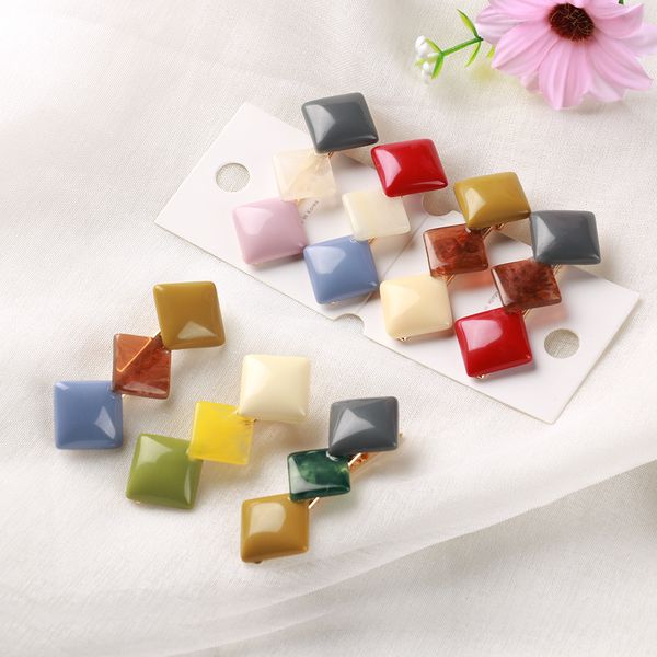 korea fashion geometric rhombus square hairpins hair clips women macaron color resin hairgrip hair styling accessories
korea fashion geometric rhombus square hairpins hair clips women macaron color resin hairgrip hair styling accessories