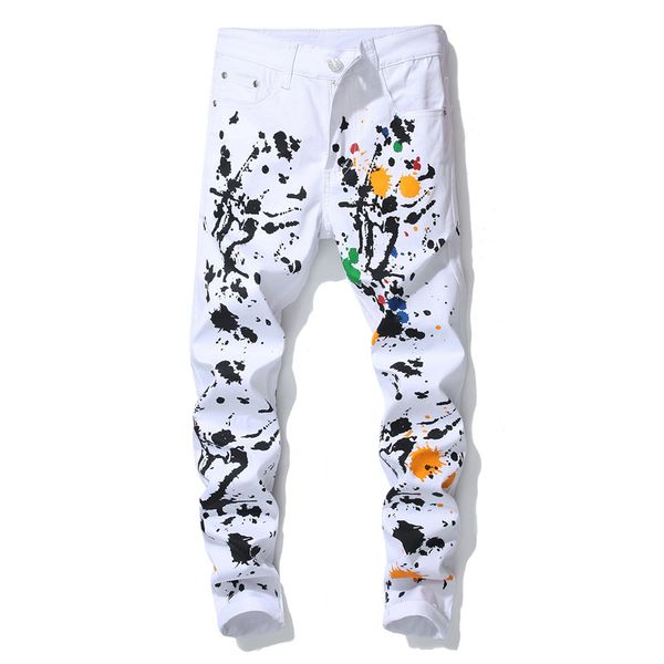 New White Jeans Men Denim Jeans Men Slim Fit Stretch Straight Ripped Elastic Skinny Denim Pants
New White Jeans Men Denim Jeans Men Slim Fit Stretch Straight Ripped Elastic Skinny Denim Pants