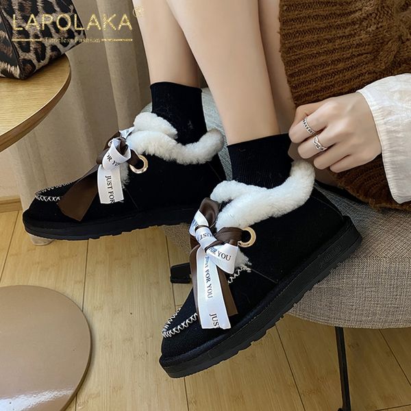 lapolaka 2020 fashion new design add fur warm winter boots woman shoes sweet bowtie comfortable shoes women boots female, Black
lapolaka 2020 fashion new design add fur warm winter boots woman shoes sweet bowtie comfortable shoes women boots female, Black