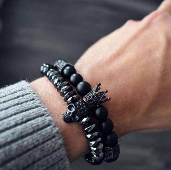 vintage luxury skull crown charms beaded strands bracelet for men natural stone buddha male jewelry fashion party gift accessories, Black
vintage luxury skull crown charms beaded strands bracelet for men natural stone buddha male jewelry fashion party gift accessories, Black