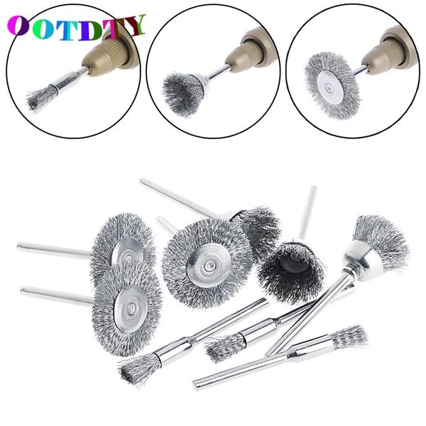 ootdty 9pcs/lot steel brush wire wheel brushes die grinder rotary electric tool for engraver
ootdty 9pcs/lot steel brush wire wheel brushes die grinder rotary electric tool for engraver