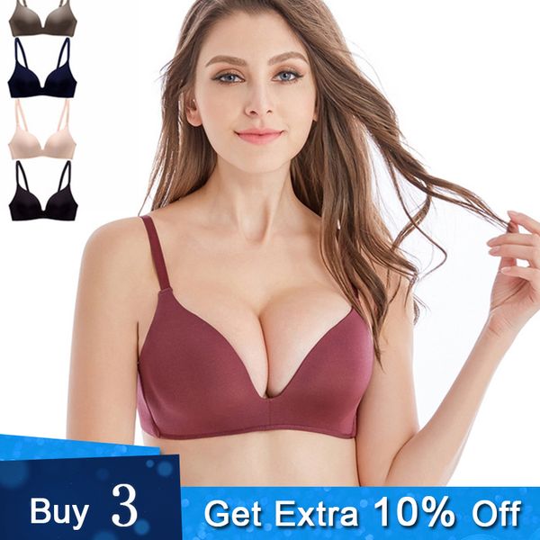 seamless bras for women push up bras no wire brassiere a b cup underwear, Red;black
seamless bras for women push up bras no wire brassiere a b cup underwear, Red;black