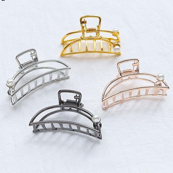 women geometric hair claw solid color hair crab retro moon shape pearl hair clips make up accessories large size hairpin sthro, Black
women geometric hair claw solid color hair crab retro moon shape pearl hair clips make up accessories large size hairpin sthro, Black