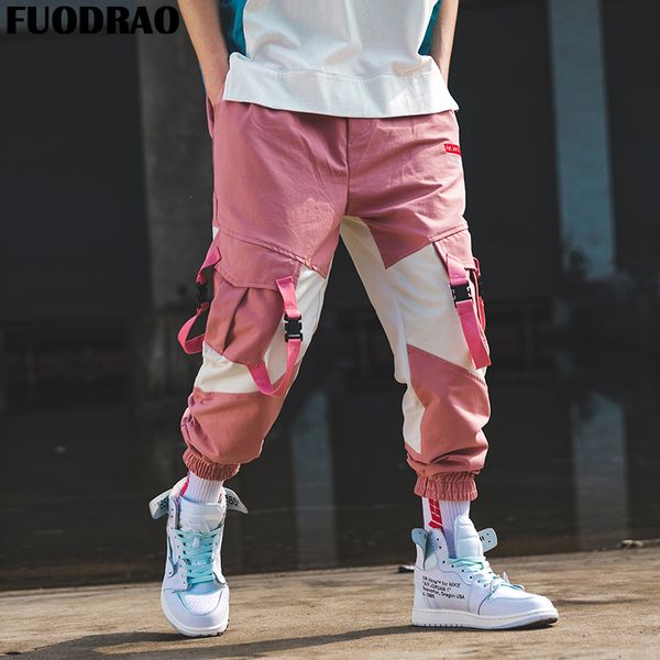 fuodrao ribbon cargo pants men pockets patchwork harem pants jogger trousers hip hop sweatpants men streetwear k164, Black
fuodrao ribbon cargo pants men pockets patchwork harem pants jogger trousers hip hop sweatpants men streetwear k164, Black
