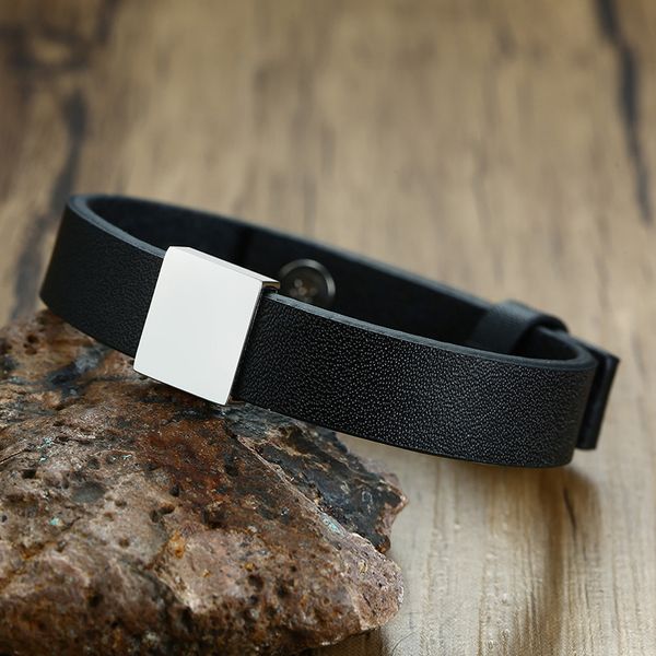 personalized stainless steel charm bracelets genuine leather braided rope men bracelet custom 2-7 names bar husband, Black
personalized stainless steel charm bracelets genuine leather braided rope men bracelet custom 2-7 names bar husband, Black