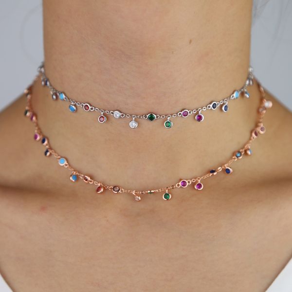 silver rose gold trendy women rainbow jewelry 32+8cm cz drop cz station chain colorful stone choker necklace
silver rose gold trendy women rainbow jewelry 32+8cm cz drop cz station chain colorful stone choker necklace