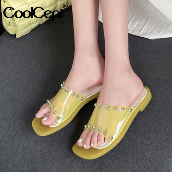 coolcept woman summer sandals transparent rivets flat heel woman shoes fashion casual shoes footwear size 33-40, Black
coolcept woman summer sandals transparent rivets flat heel woman shoes fashion casual shoes footwear size 33-40, Black