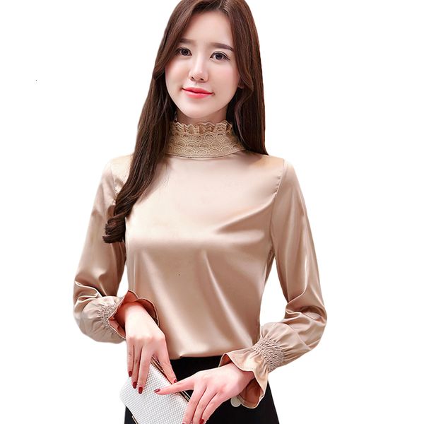 women silk satin overcoat 2019 lent flare mouwen coltrui effen color ladies lace shirt female casual office blouse cm1217, White
women silk satin overcoat 2019 lent flare mouwen coltrui effen color ladies lace shirt female casual office blouse cm1217, White