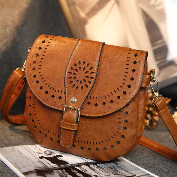 hollow out saddle bag bags soft brown pu leather women's handbags double pockets women crossbody bag shoulder bags
hollow out saddle bag bags soft brown pu leather women's handbags double pockets women crossbody bag shoulder bags