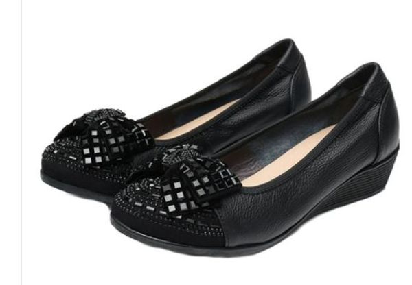 2019 women's bowknot shoes in spring and autumn with new style slope heel round head @012181, Black
2019 women's bowknot shoes in spring and autumn with new style slope heel round head @012181, Black