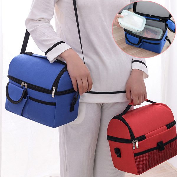insulated lunch bag for women men kids cooler adults tote lunch box double-layer bmf88, Blue;pink
insulated lunch bag for women men kids cooler adults tote lunch box double-layer bmf88, Blue;pink