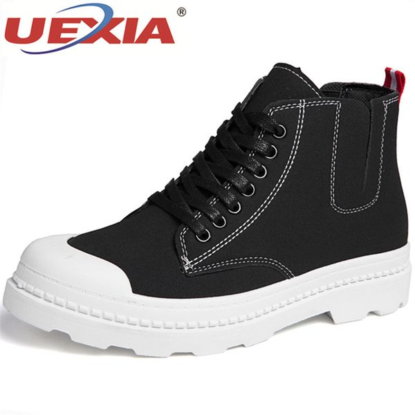 uexia autumn mens boots round toe lace-up ankle boots leather combat booties fashion non-slip walking footwear, Black
uexia autumn mens boots round toe lace-up ankle boots leather combat booties fashion non-slip walking footwear, Black